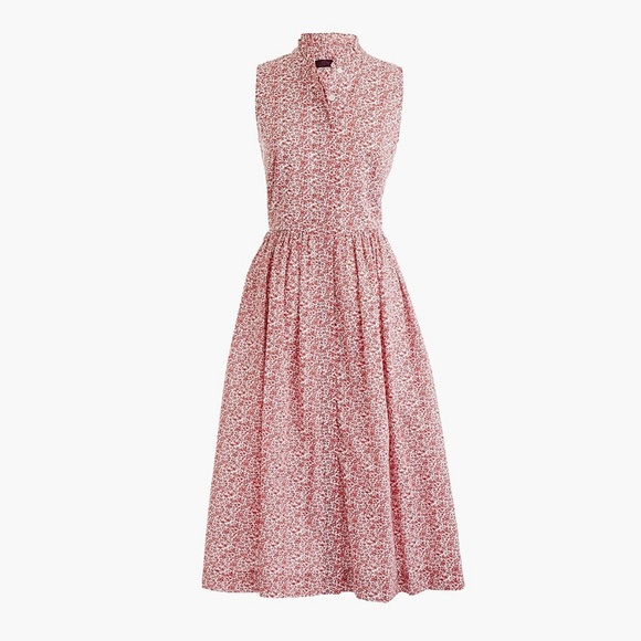 J Crew sleeveless ruffle-neck midi dress - Picture 4 of 4